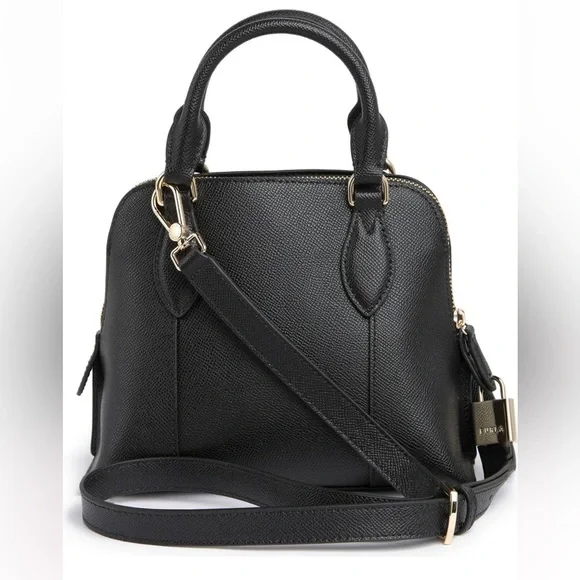 NWT FURLA Vittoria Top Handle Dome Crossbody Bag Black NEW Style WB00539 - Picture 3 of 11